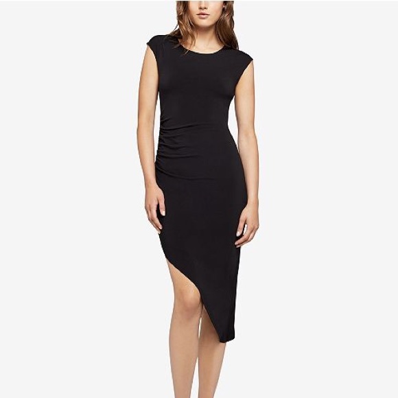 BCBGeneration Asymmetrical ruched sheath Dress